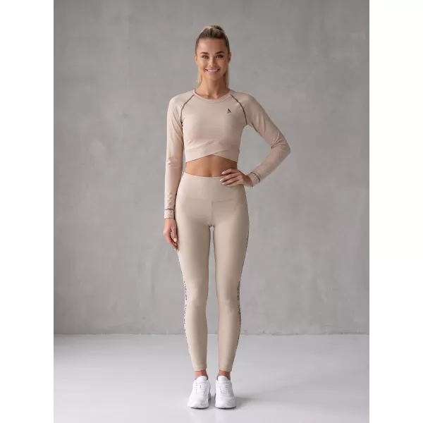  Dámské dlouhé legíny premium ALTISPORT VOJ/ALW021LEG01 HNĚDÁ 