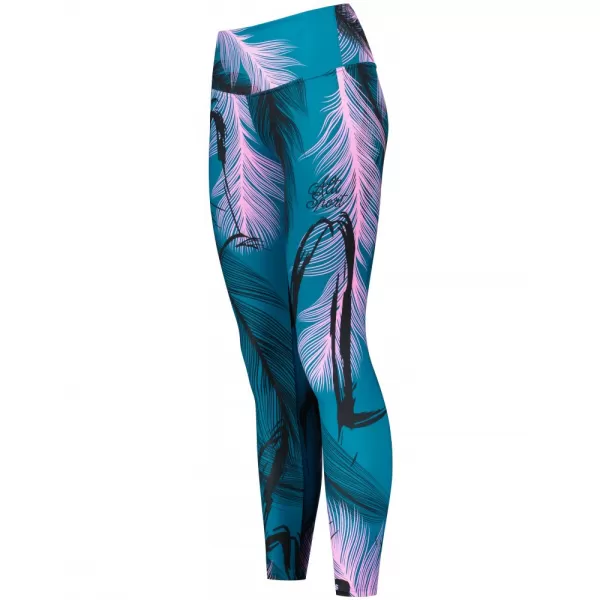  Dámské dlouhé legíny premium ALTISPORT VOJ/ALW001LEG01 PETROLEJOVÁ/SVĚTLE RŮŽOVÁ 