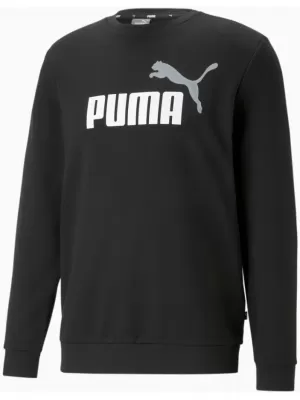 Pánská mikina PUMA ESS+ 2 COL BIG LOGO CREW 586763-61 BLACK