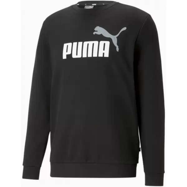  Pánská mikina PUMA ESS+ 2 COL BIG LOGO CREW 586763-61 BLACK 