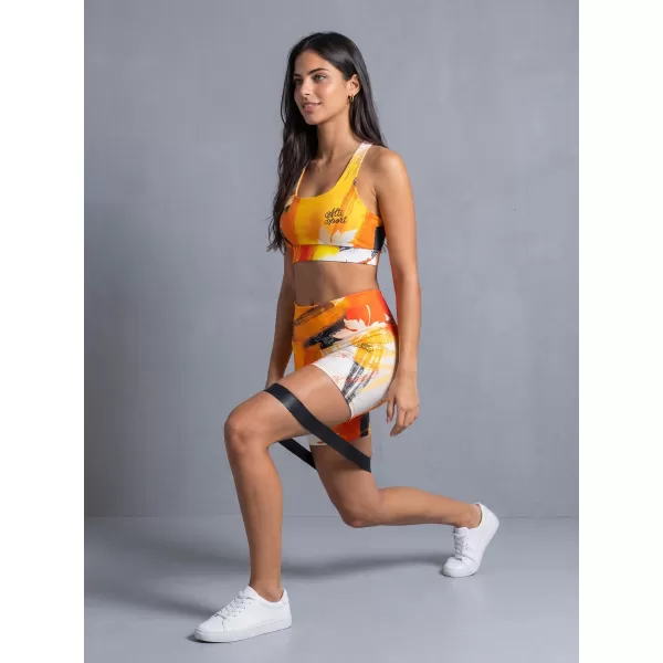  Dámské krátké legíny premium ALTISPORT VOJ/ALW019LEG03 ORANŽOVÁ 