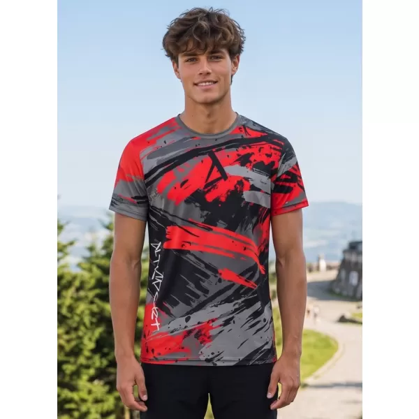  Pánské funkční triko premium ALTISPORT VOJ/ALM014TR01 ČERNOČERVENÁ 