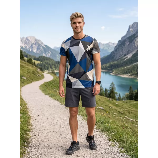  Pánské funkční triko premium plus ALTISPORT VOJ/ALM007TR02 NÁMOŘNÍ MODRÁ/HNĚDÁ 