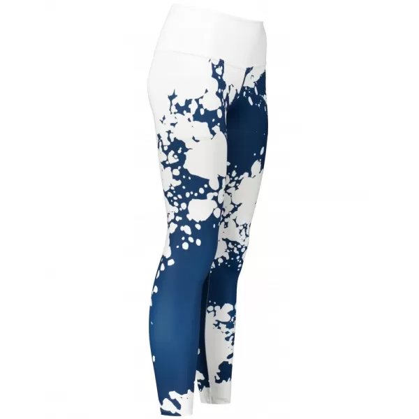  Dámské dlouhé legíny premium ALTISPORT VOJ/ALW012LEG01 BÍLÁ/MODRÁ 