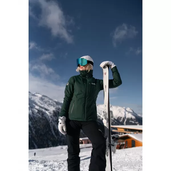  Dámská lyžařská bunda NORDBLANC ZENITH NBWJL7929 TMAVĚ ZELENÁ 