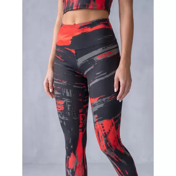  Dámské dlouhé legíny premium ALTISPORT VOJ/ALW010LEG01 ČERNOČERVENÁ 