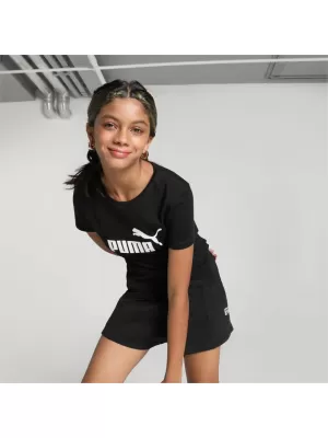 Dívčí triko PUMA ESS LOGO TEE 587029-01 BLACK
