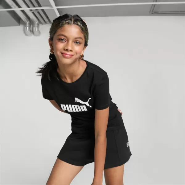  Dívčí triko PUMA ESS LOGO TEE 587029-01 BLACK 