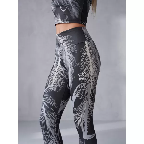  Dámské dlouhé legíny premium ALTISPORT VOJ/ALW001LEG01 ČERNÁ/ŠEDÁ 