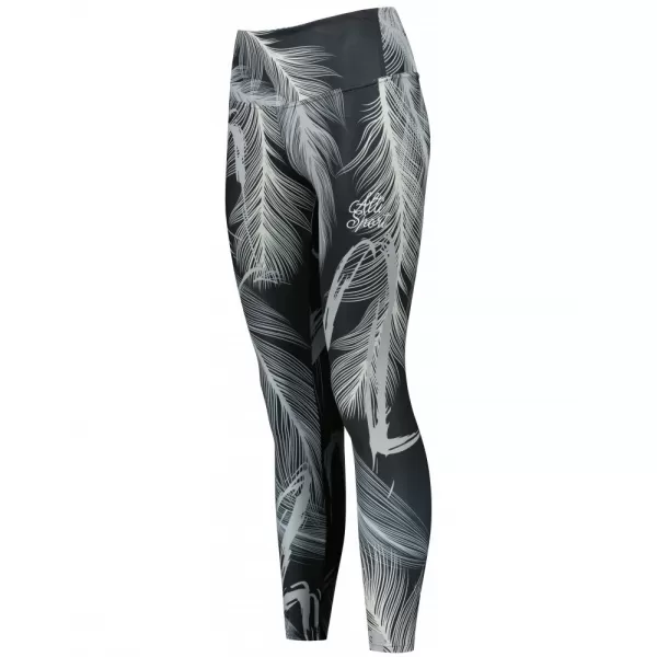  Dámské dlouhé legíny premium ALTISPORT VOJ/ALW001LEG01 ČERNÁ/ŠEDÁ 