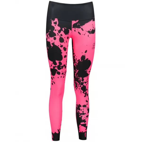  Dámské dlouhé legíny premium ALTISPORT VOJ/ALW012LEG01 ČERNÁ/RŮŽOVÁ FLUO 