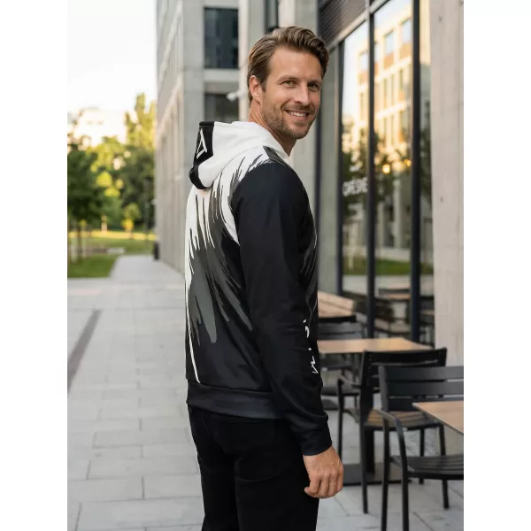  Pánská funkční mikina premium ALTISPORT VOJ/ALM006MI01 ČERNOBÍLÁ 
