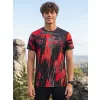 Pánské funkční triko premium ALTISPORT VOJ/ALM010TR01 ČERNOČERVENÁ