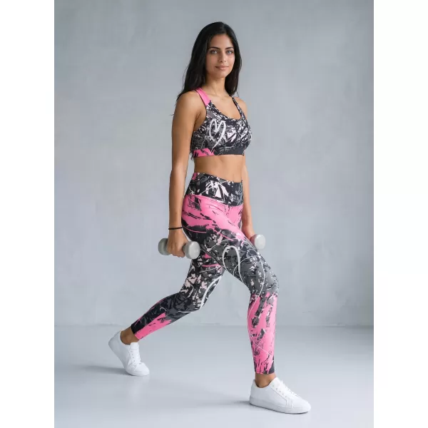  Dámské dlouhé legíny premium ALTISPORT VOJ/ALW018LEG01 ČERNORŮŽOVÁ 