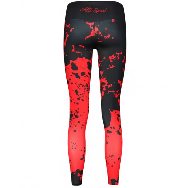  Dámské dlouhé legíny premium ALTISPORT VOJ/ALW012LEG01 ČERNÁ/ČERVENÁ 