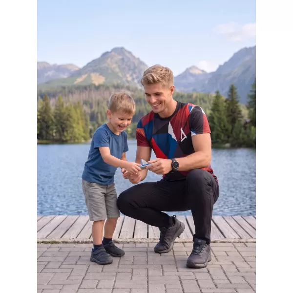  Pánské funkční triko premium plus ALTISPORT VOJ/ALM007TR02 NÁMOŘNÍ MODRÁ/ČERVENÁ 