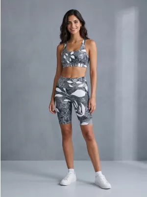 Dámské legíny nad kolena premium ALTISPORT VOJ/ALW020LEG02 ČERNOBÍLÁ
