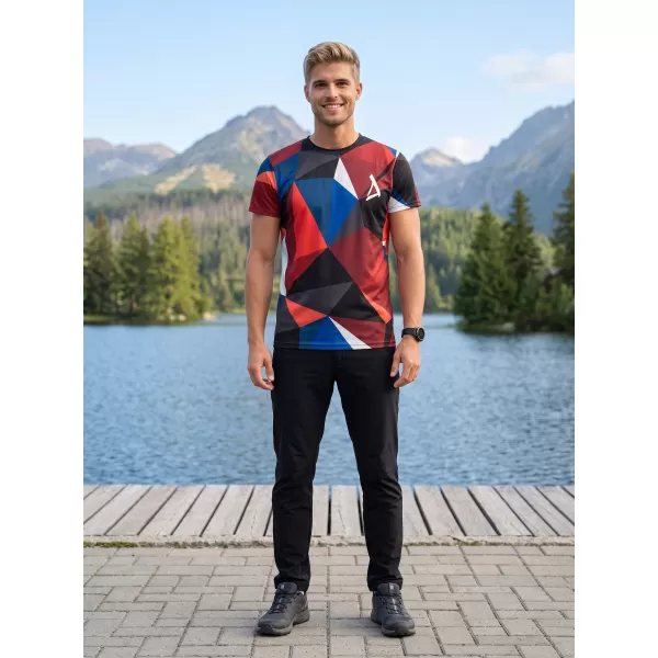  Pánské funkční triko premium plus ALTISPORT VOJ/ALM007TR02 NÁMOŘNÍ MODRÁ/ČERVENÁ 