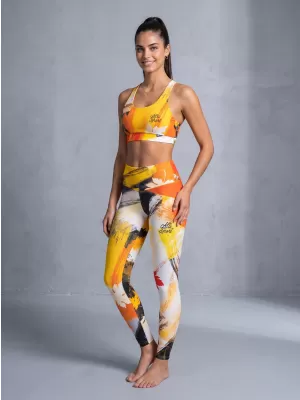 Dámské dlouhé legíny premium ALTISPORT VOJ/ALW019LEG01 ORANŽOVÁ