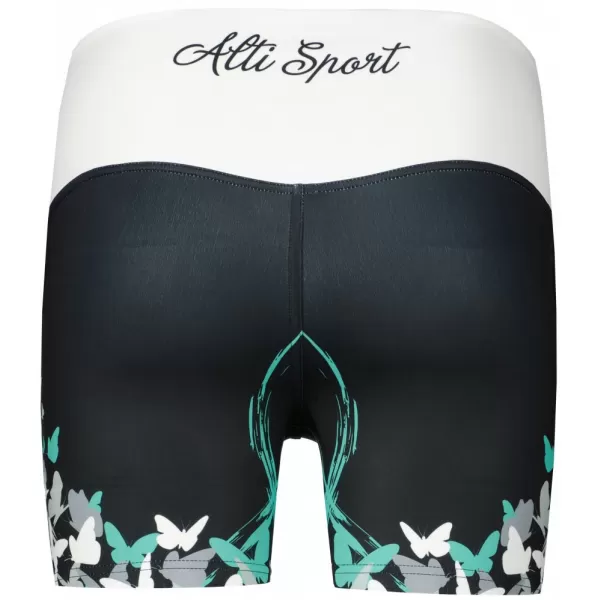  Dámské krátké legíny premium ALTISPORT VOJ/ALW022LEG03 ČERNÁ/TYRKYSOVÁ 