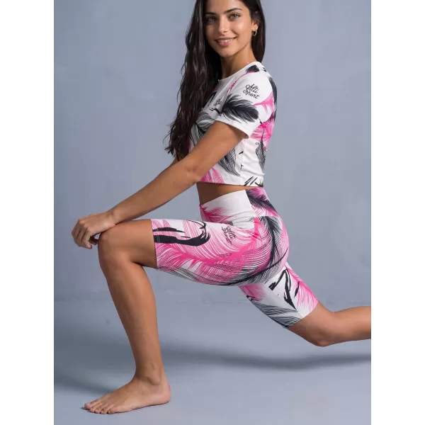  Dámské legíny nad kolena premium ALTISPORT VOJ/ALW001LEG02 BÍLORŮŽOVÁ 
