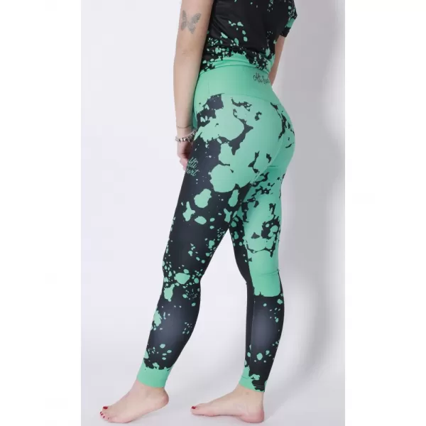  Dámské dlouhé legíny premium ALTISPORT VOJ/ALW012LEG01 ČERNÁ/TYRKYSOVÁ 