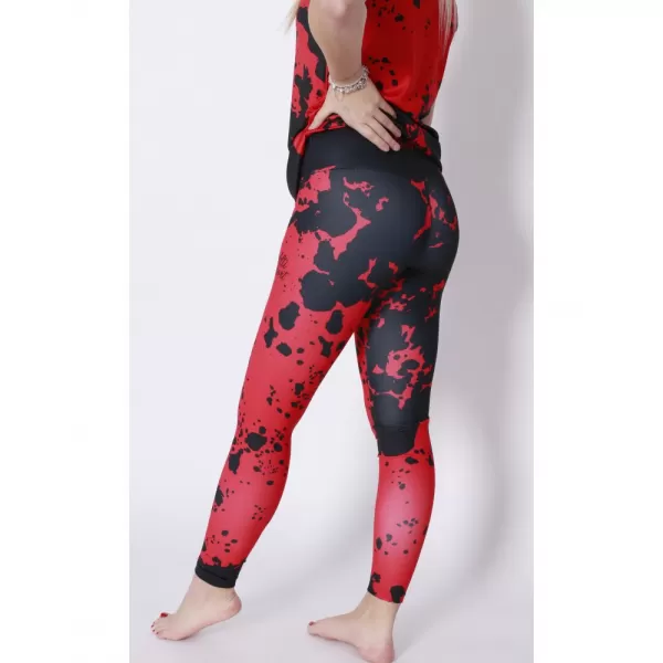  Dámské dlouhé legíny premium ALTISPORT VOJ/ALW012LEG01 ČERNÁ/ČERVENÁ 