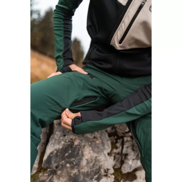  Pánské nepromokavé outdoorové kalhoty NORDBLANC ZESTILY NBFPM7960 TMAVĚ ZELENÁ 