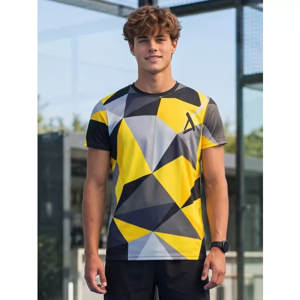  Pánské funkční triko premium plus ALTISPORT VOJ/ALM007TR02 ČERNOŽLUTÁ 