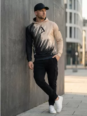 Pánská funkční mikina premium ALTISPORT VOJ/ALM006MI01 ČERNOHNĚDÁ