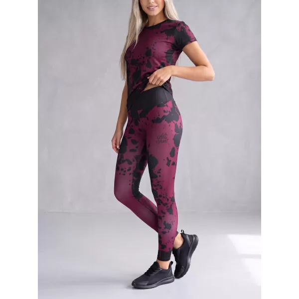  Dámské dlouhé legíny premium ALTISPORT VOJ/ALW012LEG01 FIALOVÁ/ČERNÁ 