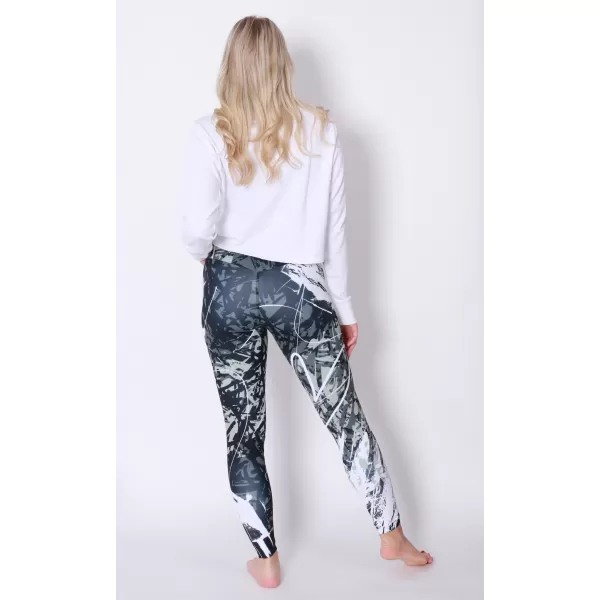  Dámské dlouhé legíny premium ALTISPORT VOJ/ALW018LEG01 ČERNOBÍLÁ 