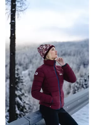 Dámská čepice NORDBLANC KNIT NBWHK7795 VÍNOVÁ