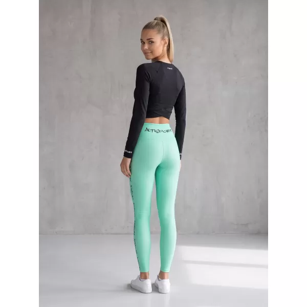  Dámské dlouhé legíny premium ALTISPORT VOJ/ALW021LEG01 TYRKYSOVÁ 