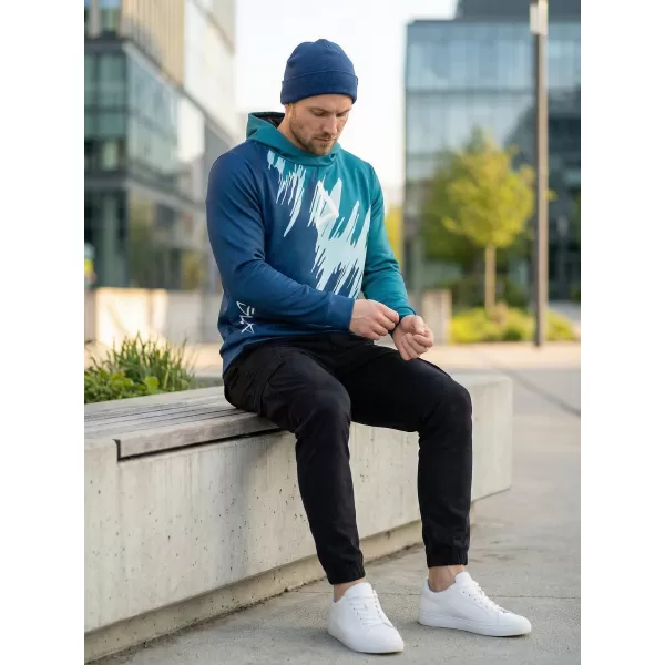  Pánská funkční mikina premium ALTISPORT VOJ/ALM006MI01 PETROLEJOVÁ/MODRÁ 