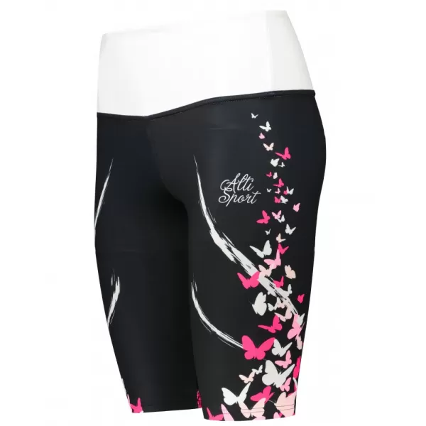  Dámské legíny nad kolena premium ALTISPORT VOJ/ALW022LEG02 ČERNORŮŽOVÁ 
