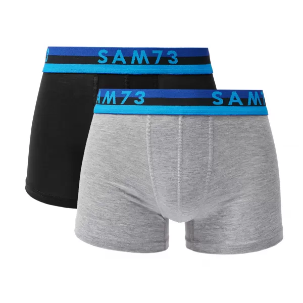  Pánské boxerky SAM 73 HIDDENIT MU 100 ČERNÁ/ŠEDÁ 