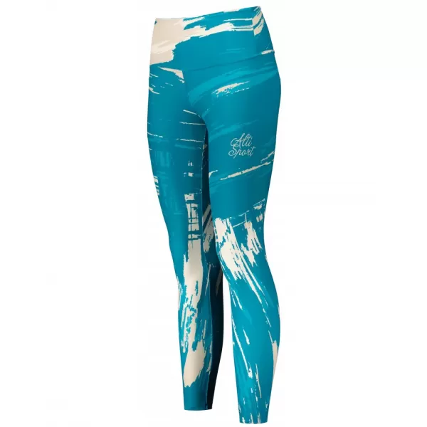  Dámské dlouhé legíny premium ALTISPORT VOJ/ALW010LEG01 PETROLEJOVÁ/HNĚDÁ 