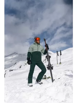 Pánská lyžařská bunda NORDBLANC START NBWJM7925 ZELENÁ
