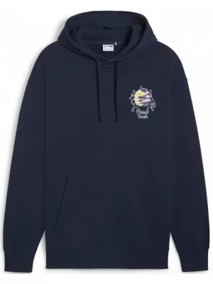 Pánská mikina PUMA DOWNTOWN GRAPHIC HOODIE 624361-14 BLUE