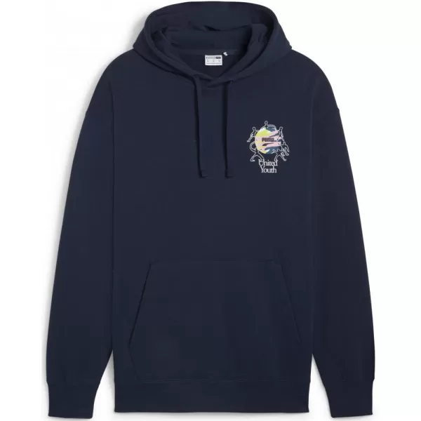  Pánská mikina PUMA DOWNTOWN GRAPHIC HOODIE 624361-14 BLUE 
