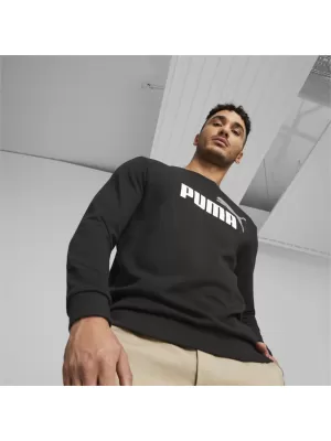 Pánská mikina PUMA ESS+ 2 COL BIG LOGO CREW 586763-61 BLACK