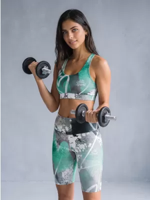 Dámské legíny nad kolena premium ALTISPORT VOJ/ALW017LEG02 TYRKYSOVÁ