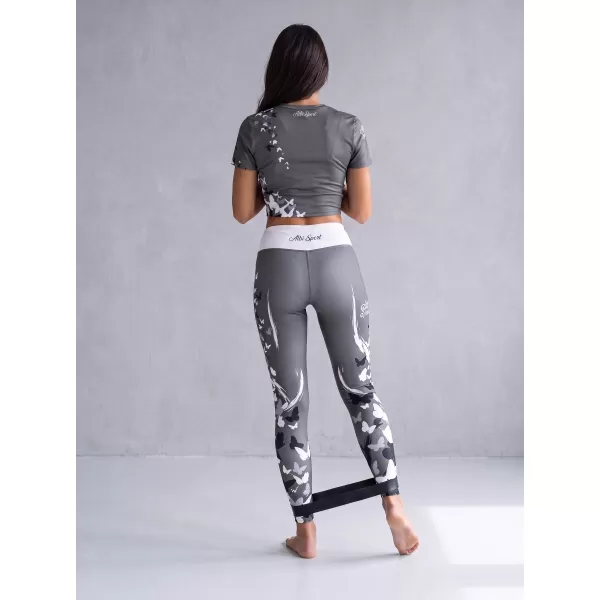  Dámské dlouhé legíny premium ALTISPORT VOJ/ALW022LEG01 ŠEDÁ 