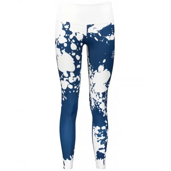  Dámské dlouhé legíny premium ALTISPORT VOJ/ALW012LEG01 BÍLÁ/MODRÁ 