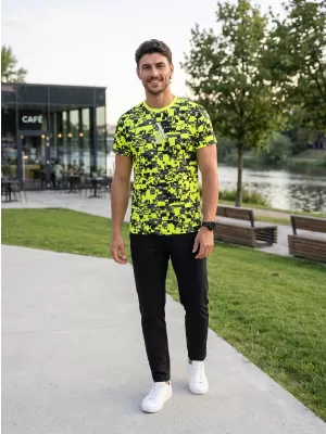 Pánské funkční triko premium plus ALTISPORT VOJ/ALM011TR02 NEON/ŽLUTÁ