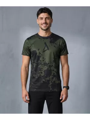Pánské funkční triko premium plus ALTISPORT VOJ/ALM012TR02 ČERNÁ/ARMY