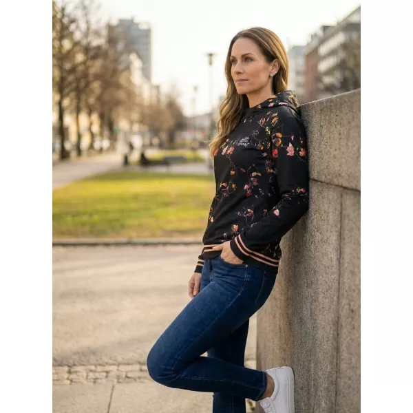  Dámská mikina premium ALTISPORT VOJ/ALW024MI01 ČERNÁ 