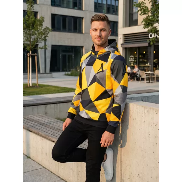  Pánská funkční mikina premium ALTISPORT VOJ/ALM007MI01 ČERNOŽLUTÁ 