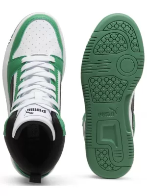 Dětské boty PUMA REBOUND V6 MID JR 393831-10 WHITE